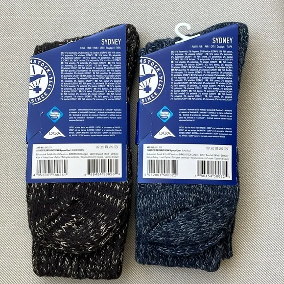 2 pairs of NWT Birkenstock Sydney Socks Very Cozy Winter Socks Unisex - Picture 2 of 6